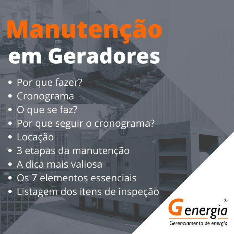 Manutenção de Geradores – Guia Completo